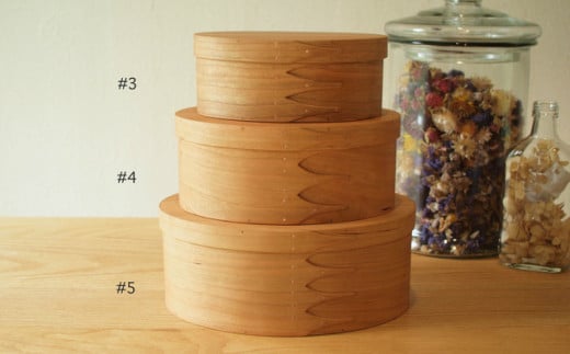 【台数限定】家具職人の手づくりオーバルボックス＜#4/中サイズ＞　シェーカーボックス　＜4～6ヶ月程度で発送予定（申込状況により遅れる場合あり）＞