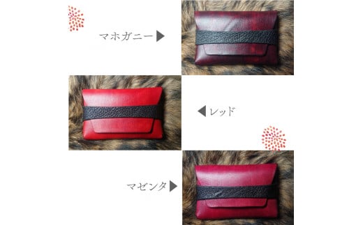 【イエローブラウン／1個】本革 猪皮 イノシシ革 牛革 名刺入れ レザー ケース 縫わない 大容量 シンプル おしゃれ 革工房 Tail yellowbrown 茶 イエローブラウン