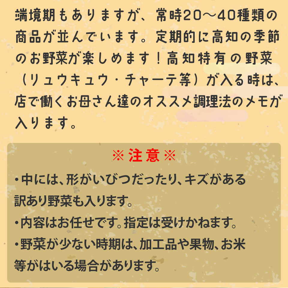 ＜年4回定期便＞ はちきんの店 野菜 セット 7~10品