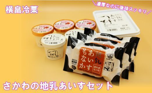さかわの地乳(ぢちち)あいすセット　アイス
