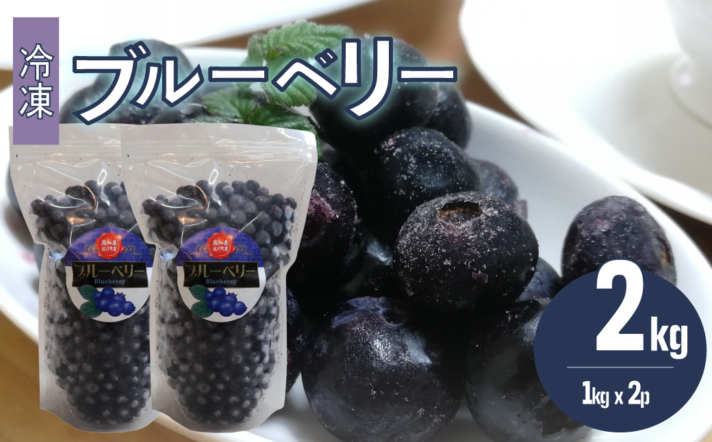 【ブルーベリー（冷凍）2kg】　＜発送まで最大で４～６ヶ月程度お待たせする事があります＞