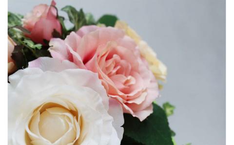 ローズフラワーアレンジ（ピンク）（造花）FA-967