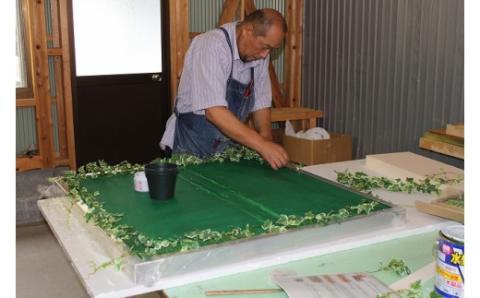 壁掛けアレンジ（造花）G-714