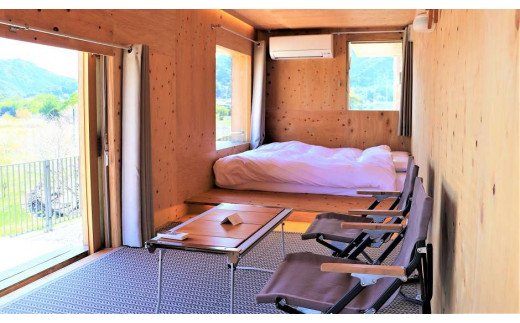 スノーピークかわの駅おち「住箱-jyubako-」ペア宿泊チケット