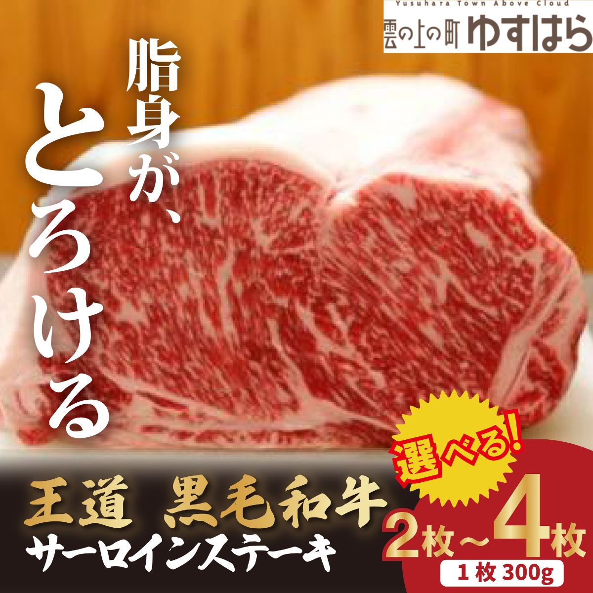 低温でも脂身がとろける梼原町産黒毛和牛 王道サーロインステーキ（2枚）【GA04】ステーキ すてーき ステーキ肉 すてーき肉 牛肉 国産 高知県産 冷凍便