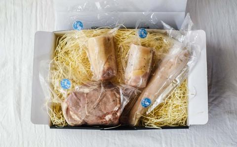 3種のハム 詰め合わせセット 栗豚 地鶏 ハム はちきん地鶏 四万十ダバダ火振栗豚 冷凍 国産 ブランド肉