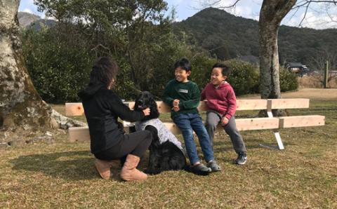 組み立て簡単フリースタイルベンチ　「四万十ヒノキのアドベンチー」　(3m以内)／Bnm-A11