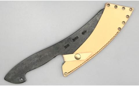 ブッチャーナイフ（サック付き）【プレーン】土佐打刃物 黒鳥 ／Pkt-050