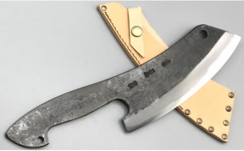 ブッチャーナイフ（サック付き）【プレーン・コード付き】土佐打刃物 黒鳥 ／Pkt-060