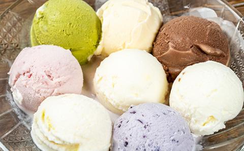 搾りたて生乳仕込みの濃厚ミルクアイス　贅沢8種16個セット／Qak-37