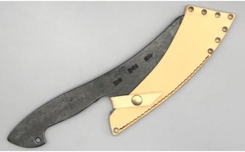 ブッチャーナイフ（サック付き）【プレーン・コード付き】土佐打刃物 黒鳥 ／Pkt-060