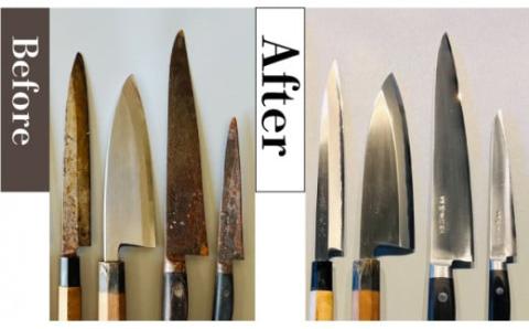 包丁研ぎ直し券1本分　土佐打刃物 黒鳥／Pkt-101