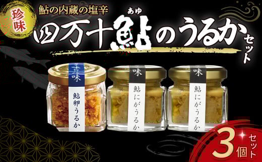 四万十鮎のうるかセット （110g） 塩辛 にがうるか うるか おつまみ 珍味 発酵食品 鮎 あゆ アユ 魚 魚介 川魚 瓶詰 セット ソース／Ess-03