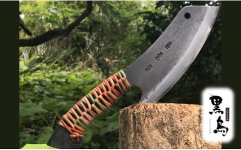 ブッチャーナイフ（サック付き）【プレーン・コード付き】土佐打刃物 黒鳥 ／Pkt-060