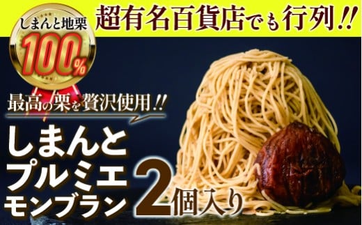 【新栗】1mm極細！とろけるモンブラン「しまんとプルミエモンブラン」2個／Qdr-A210