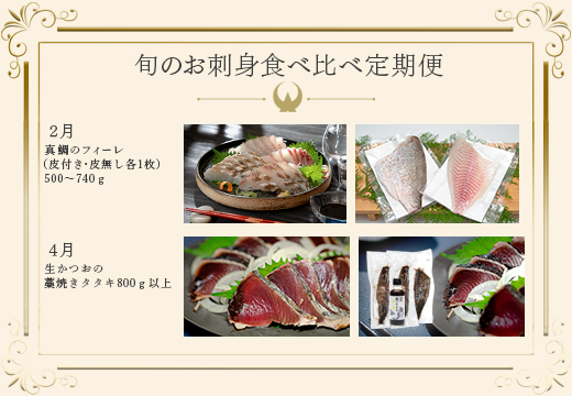 【定期便 12回】大月町内の生産者さん大集結！旬のお刺身食べ比べセット｜刺身 新鮮 産地直送 かつお カツオ 藁焼きタタキ マグロ まぐろ 真鯛 ブリ おすすめ 厳選 海鮮 海の幸 ギフト 贈答用 人気 父の日 お中元 お取り寄せ 高知県
