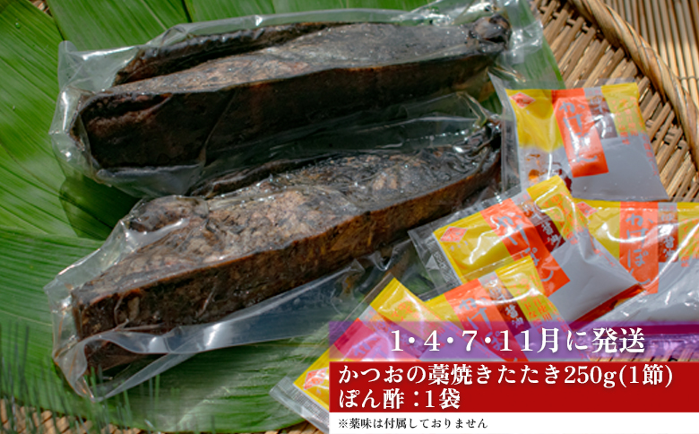 【定期便4回】本場 高知 かつおの藁焼きたたき 250g以上 小分け 真空 パック｜新鮮 かつお カツオ 鰹 カツオのたたき かつおたたき 鰹のたたき かつおタタキ 個包装 冷凍 家飲み ごちそう ギフト 贈答 海鮮 魚介類 ランキング 産地直送