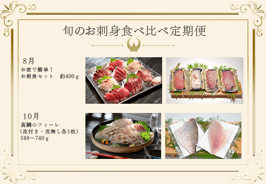 【定期便 4回】大月町内の生産者さん大集結！旬のお刺身食べ比べセット｜刺身 新鮮 産地直送 かつお カツオ 藁焼きタタキ マグロ まぐろ 真鯛 タイ 魚 おすすめ 厳選 海鮮 海の幸 ギフト 贈答用 人気 父の日 お中元 お取り寄せ 高知県