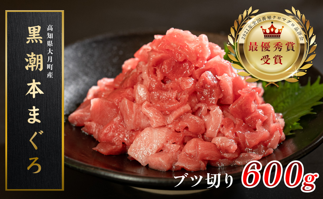 【高知県産 養殖本マグロ】ブツ切り600g 黒潮本まぐろ｜マグロ丼 最優秀賞受賞 日本一 本まぐろ クロマグロ 赤身 大トロ 中トロ トロ ミックス ぶつ切り まぐろ 鮪 小分け 個包装 ３種 丼 寿司 年末年始 産地直送 高知県 大月町
