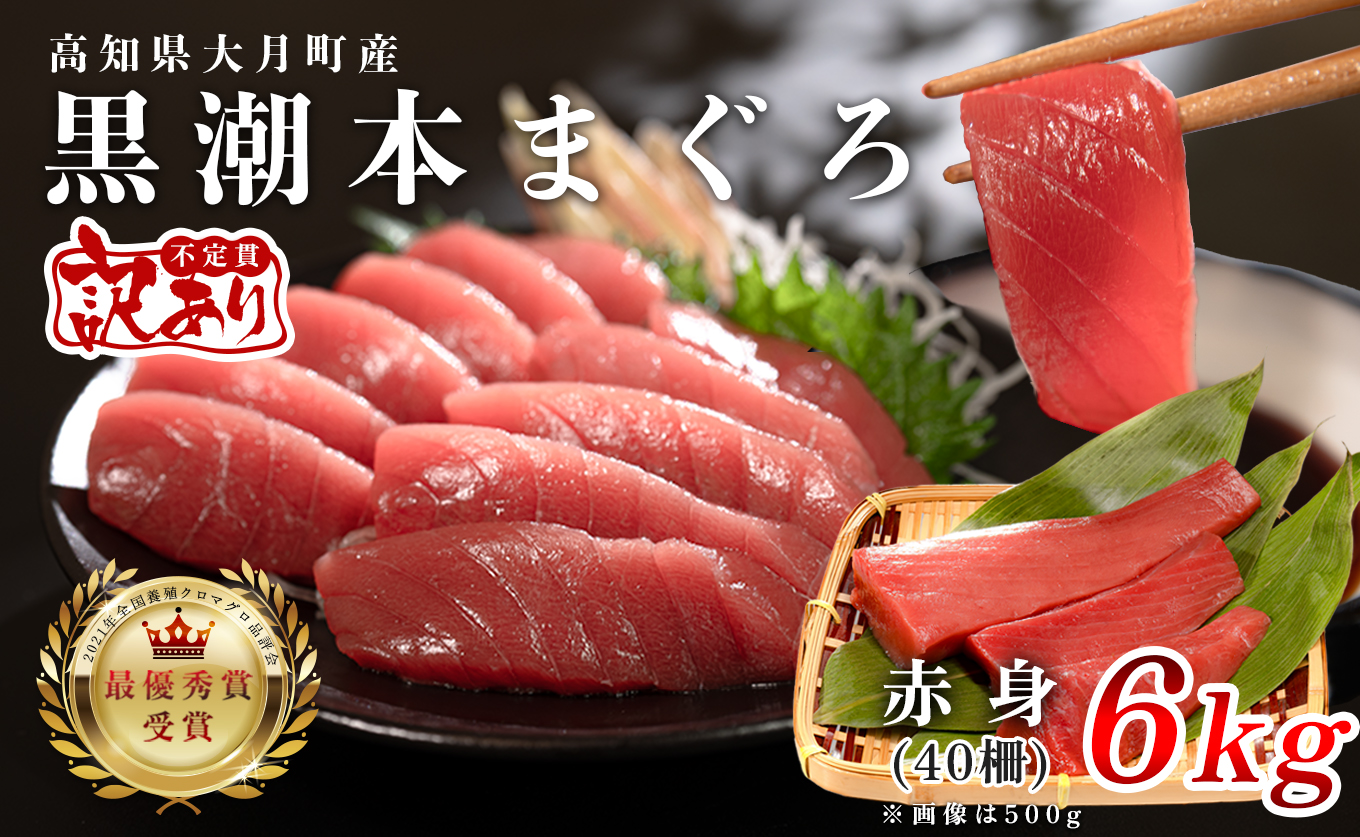 【訳アリ】養殖本マグロ 赤身 6kg 黒潮本まぐろ｜大容量 不定貫 不揃い 刺身用 業務用 養殖まぐろ 最優秀賞受賞 日本一 配達日指定可 本まぐろ まぐろ 鮪 訳あり ワケあり たっぷり 小分け 丼 寿司 海鮮 魚 柵 産地直送 高知県 大月町