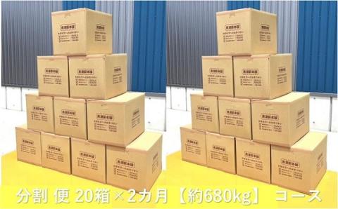 黒潮薪 （ 分割 便 20箱×2カ月【約680kg】 コース ） 薪 ［(H)1603-2］