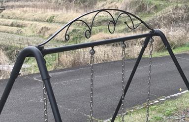 ツヨニー の 家庭用 ブランコ 【2人乗り ブランコ ワイド タイプ 】 アラベスク 飾り［(S)1608-2］