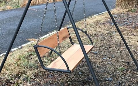 ツヨニー の 家庭用 ブランコ 【2人乗り ブランコ ワイド タイプ 】 アラベスク 飾り［(S)1608-2］