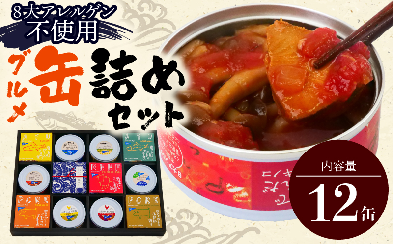 高知 のうまいを詰め込んだ グルメ 缶詰 12缶 セット［1300］