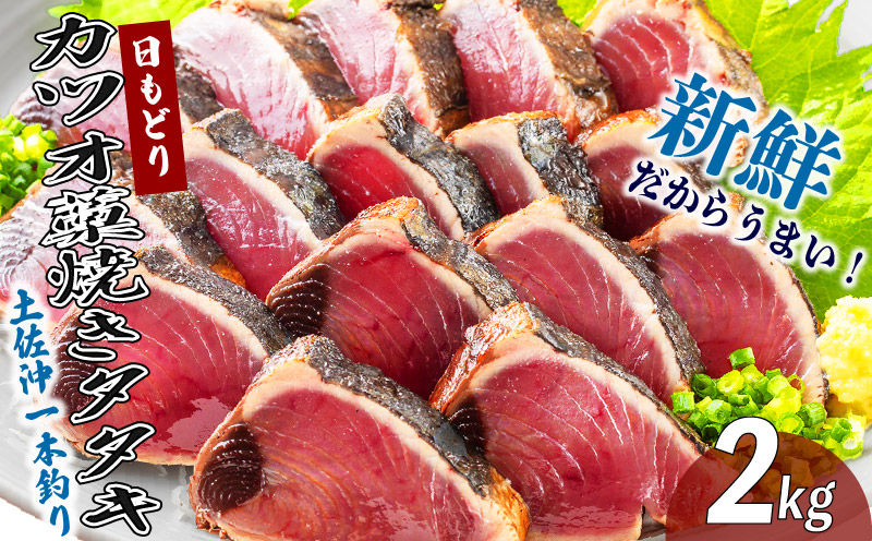 日戻り カツオ 一本釣り 土佐沖 かつお 日もどり 鰹 藁焼き たたき セット 約2kg 6〜12節 わら焼き かつおのたたき 鰹たたき カツオたたき タタキ 刺身 刺し身 魚 海鮮 魚介類 高知 本場 家族向け 冷凍 鰹タタキセット［1410-3］