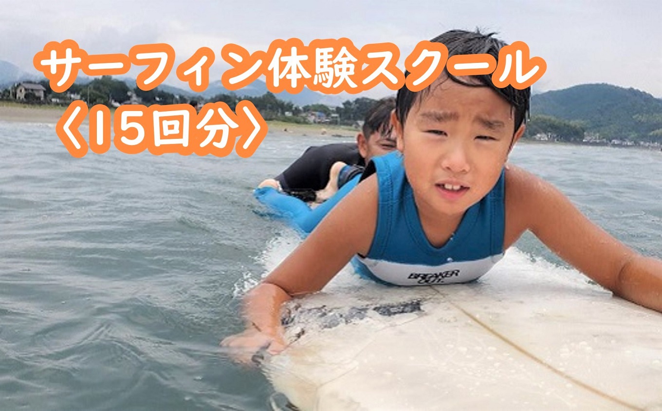 サーフィン 体験 スクール 15回分 体験チケット 体験型 利用券 レジャー 海 ビーチ アウトドア 旅行 観光 マリンスポーツ スポーツ アクティビティ 運動 高知県 黒潮町［1509］