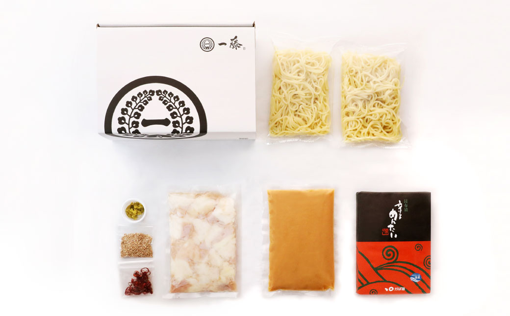 【かば田×もつ鍋一藤】 一藤 もつ鍋 セット 味噌味 （2～3人前） と かば田 の 昆布漬 辛子明太子 セット 詰め合わせ 福岡県