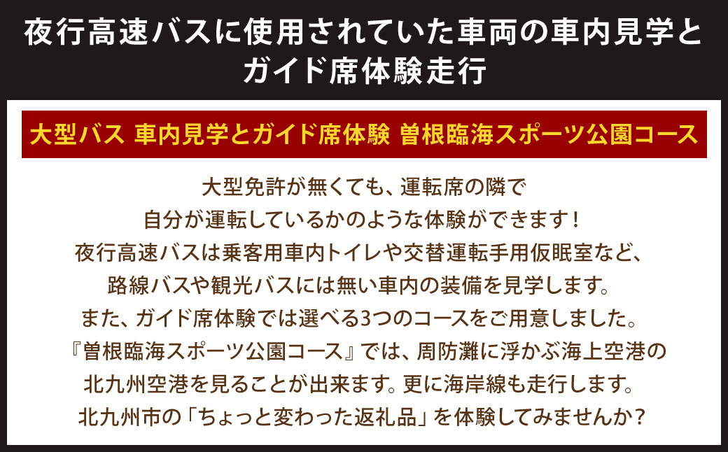 大型バス 車内見学とガイド席体験 【曽根臨海スポーツ公園コース】