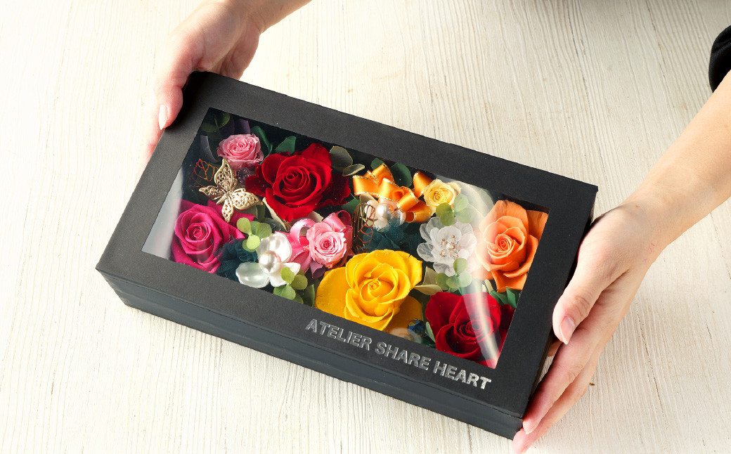 プリザーブドフラワー BOX 贈り物 プレゼント 花 お花 フラワー 植物 インテリア お祝い 誕生日