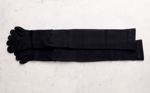 【22-24cm】 一度履いたらやめられない！段階圧力設計 着圧 5本指 ハイソックス 2足組 靴下 くつした くつ下 ソックス ブラック 福岡県 北九州市