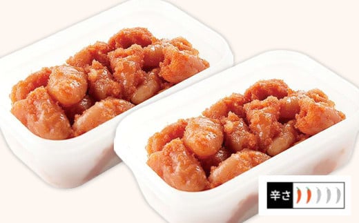 【5ヶ月定期便】 辛子明太子 「昔ながらの明太子」 （小切れタイプ） 約500g×2個セット 計5kg 切れ子 明太子 めんたいこ