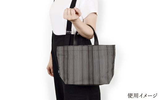 「小倉 縞縞」 PトートBAG Sサイズ ＃131無彩キュービック