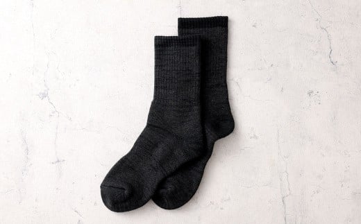 【24-27cm】 履くだけあったか！ばりふわぽかパイルソックス 2足組 靴下 くつした くつ下 ソックス ブラック 福岡県 北九州市