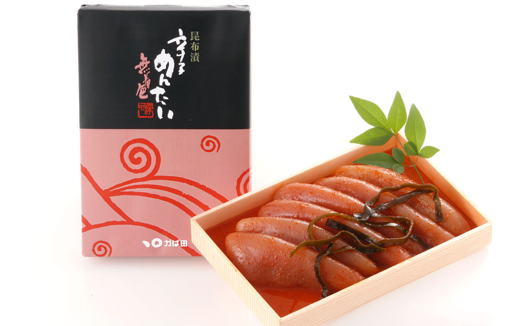 かば田 無着色昆布漬辛子めんたい化粧箱詰(330g)