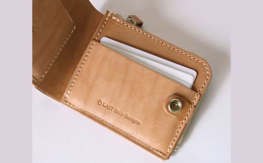 L字 ファスナー 小銭入れつき・2つ折り財布