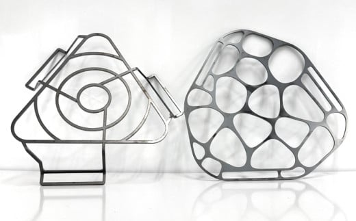 鉄の町の鉄屋が作った焚火台専用五徳（2枚×1セット）