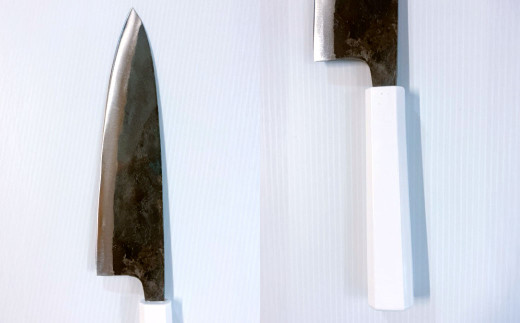 牛刀包丁 210mm 両刃黒打×1本