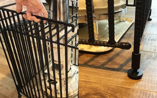 ストーブガード 格子13本タイプ （ アラジン ／ トヨトミ ／ コロナストーブ 対応 ） ストーブ 石油ストーブ 柵 ストーブ柵 ストーブフェンス フェンス ガード 安全対策用品 コンパクト 折りたたみ