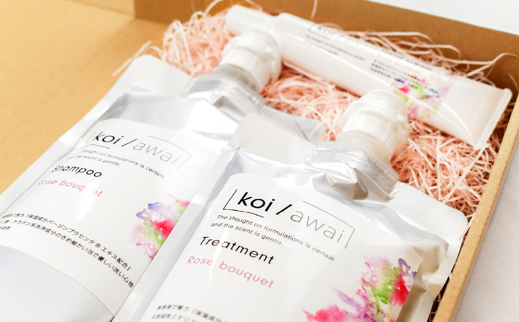 【プラセンタ配合】ヘアケア＆ハンドケア ほのかな香り楽しむ ローズセット 計3個 シャンプー トリートメント ハンドクリーム