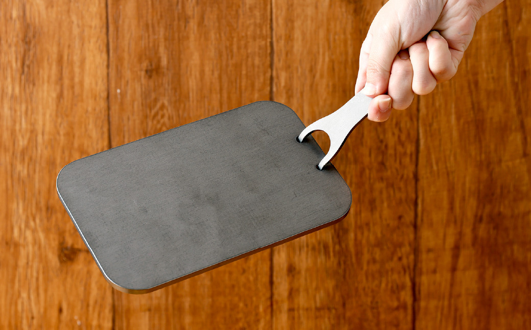 CGK 鉄板 黒皮 2～3人サイズ フラット形状 板厚 6mm ラージメスティン収納可 アウトドア