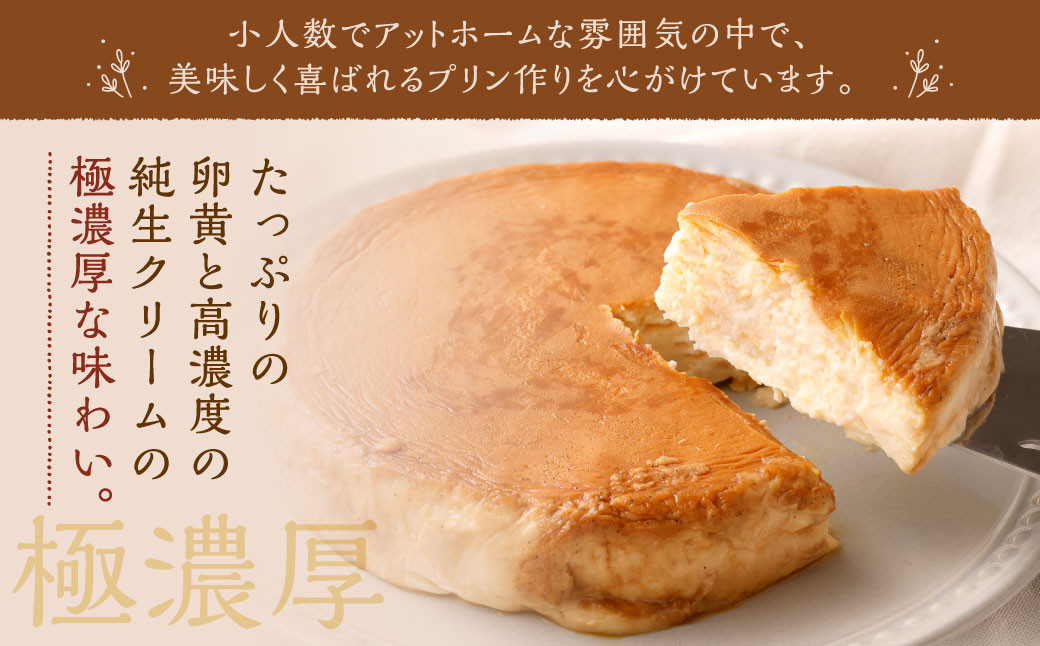 極濃厚 ビッグ プリン 【 15cmホールサイズ・あとがけ塩生キャラメルソース付 】