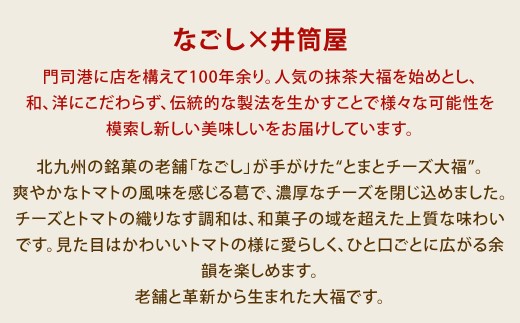 なごし×井筒屋「赤い冒険シリーズ」とまとチーズ大福 10個入