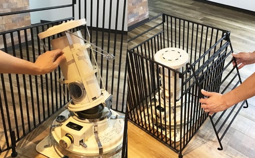 ストーブガード 格子13本タイプ （ アラジン ／ トヨトミ ／ コロナストーブ 対応 ） ストーブ 石油ストーブ 柵 ストーブ柵 ストーブフェンス フェンス ガード 安全対策用品 コンパクト 折りたたみ