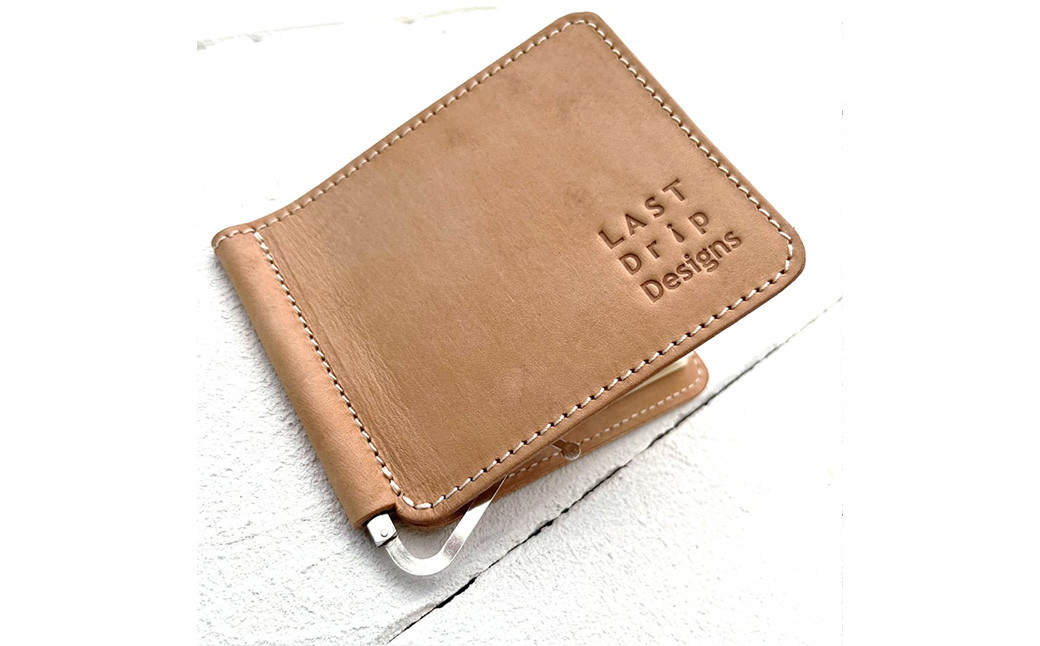 カードスリットつき マネークリップ 【薄型軽量 札ばさみ】