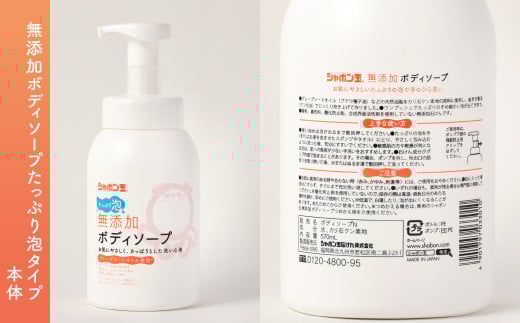 無添加ボディソープたっぷり泡セット（本体1本、詰め替え10袋） ボディシャンプー ボディケア スキンケア 無添加