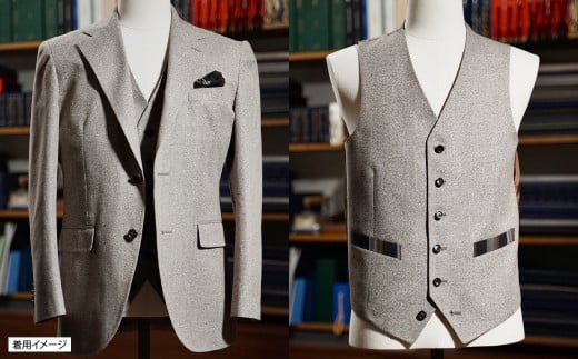｢小倉織｣ オーダーベスト 背裏ポリエステル100％ 仕立て券 オーダーメイド